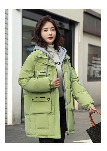 Parka dama capucha gris Lovis
